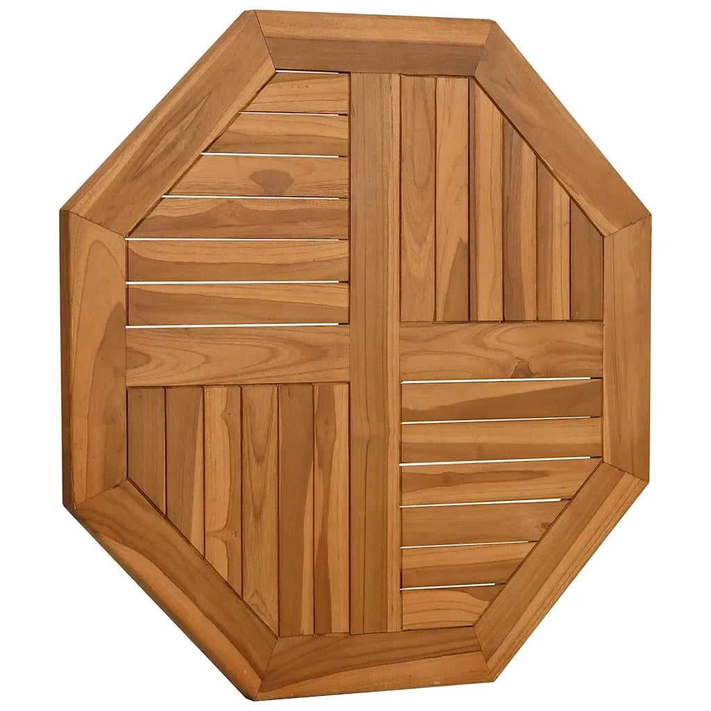 Piano per Tavolo | Superficie Tavolo | Piano Scrivania 70x70x2,5 cm Ottagonale Legno Massello di Teak