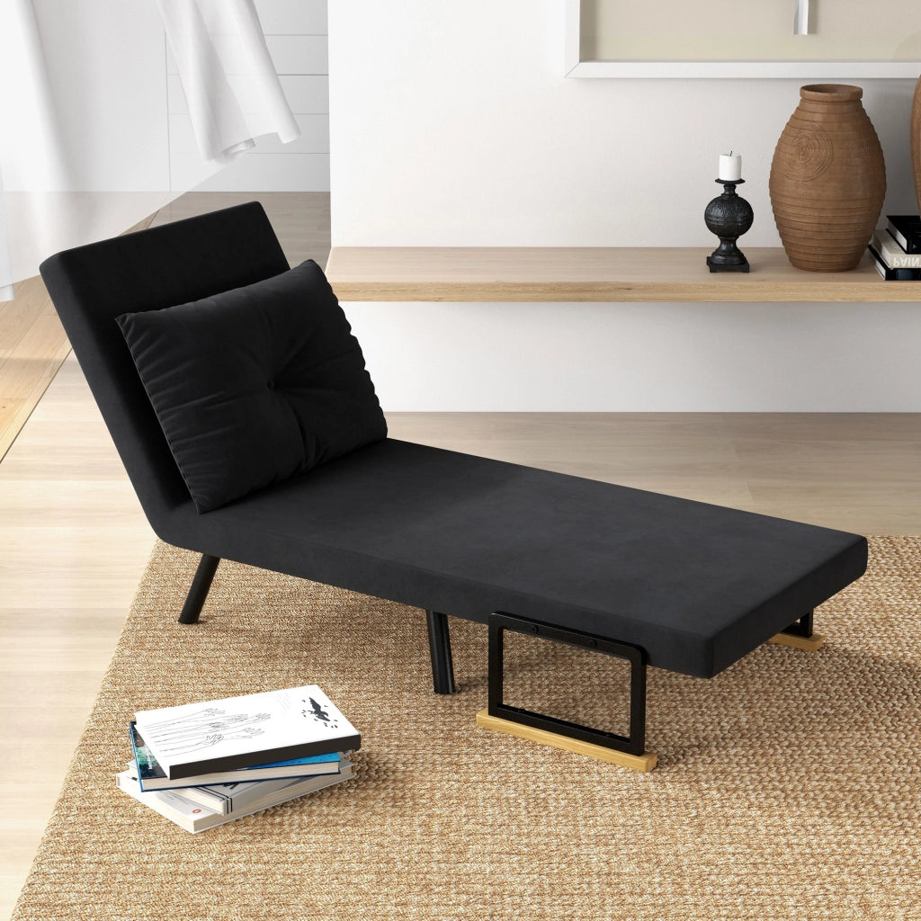 Letto imbottito singolo ¨C zephmum ¨C nero 63x73x81 cm