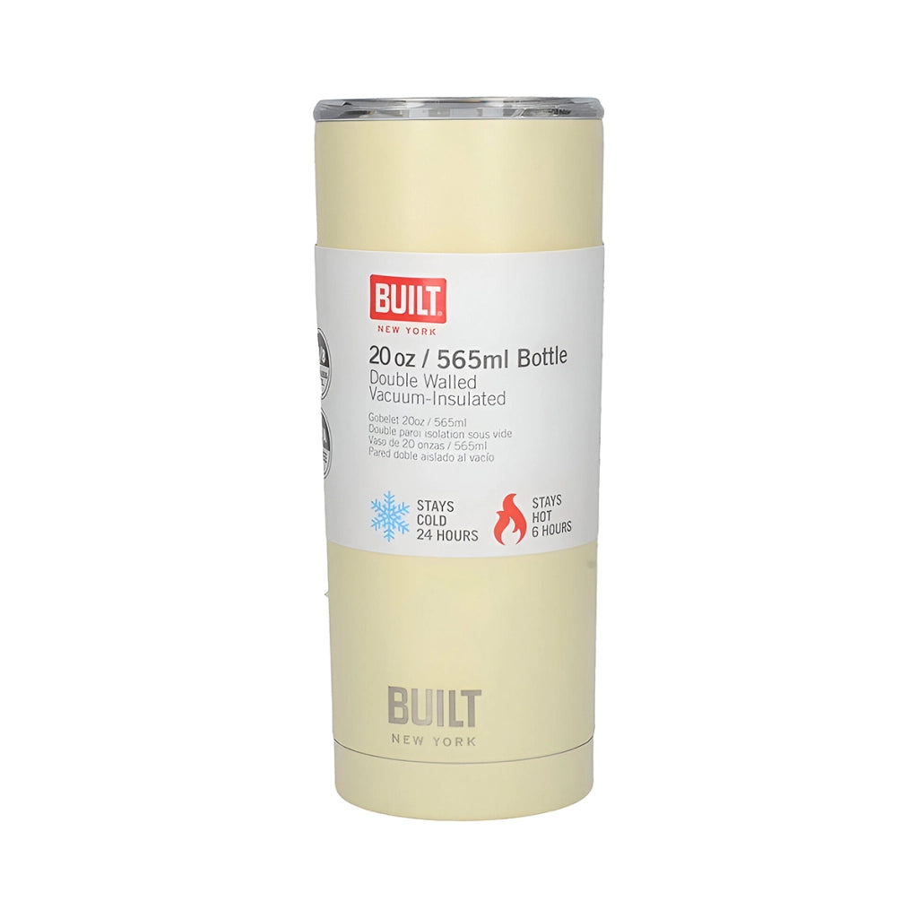 Bicchiere termico 590 ml in acciaio inossidabile a doppia parete sottovuoto Beige Built