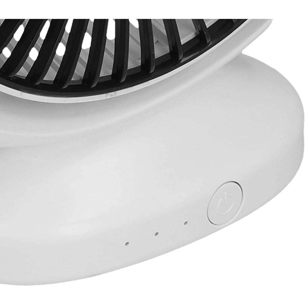 Trade Shop - Ventilatore Da Tavolo Usb Silenziosa Con Rotazione Testa Flusso D'aria A 3 Livelli -
