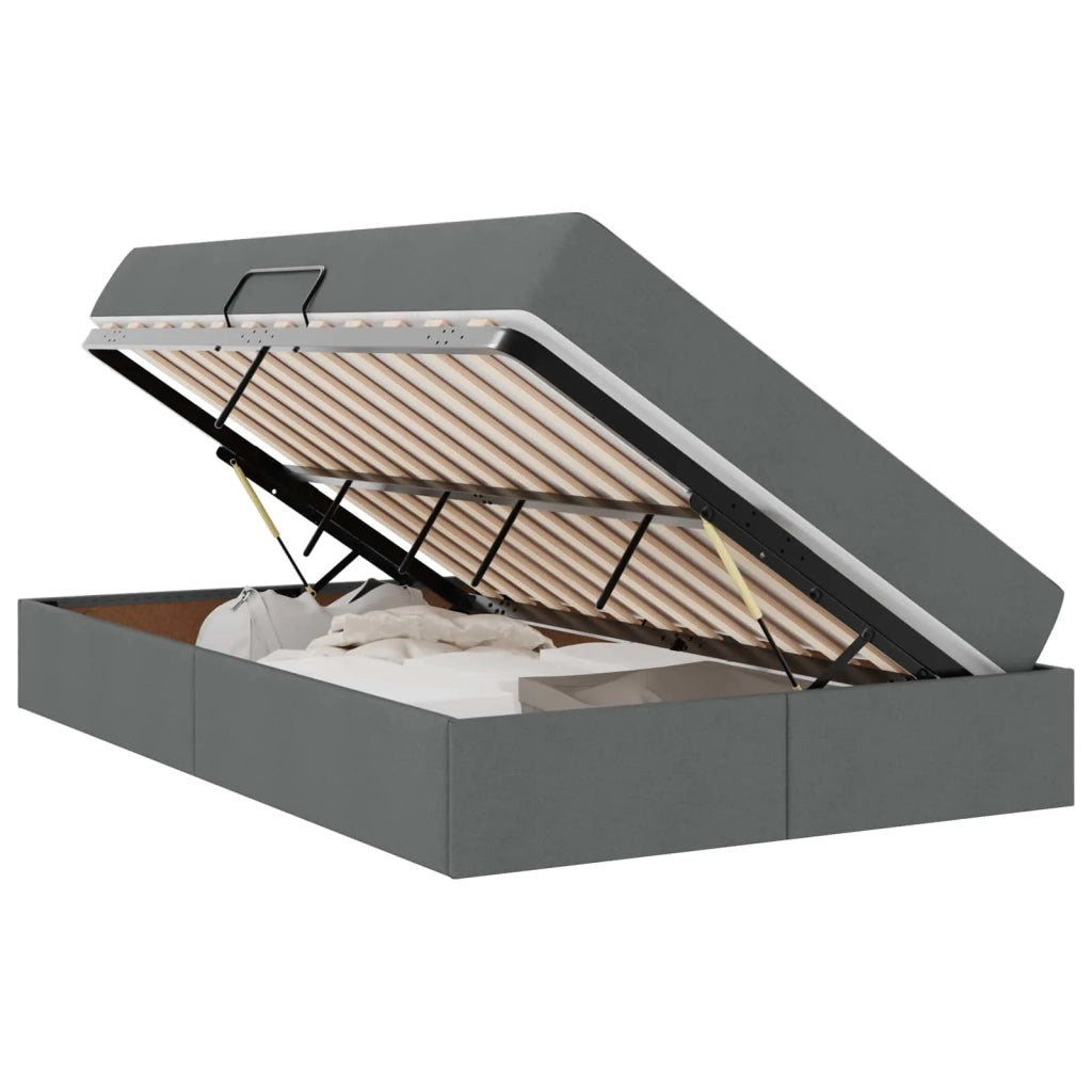 Letto con contenitore e materasso Grigio scuro 120 x 190 cm 3399647
