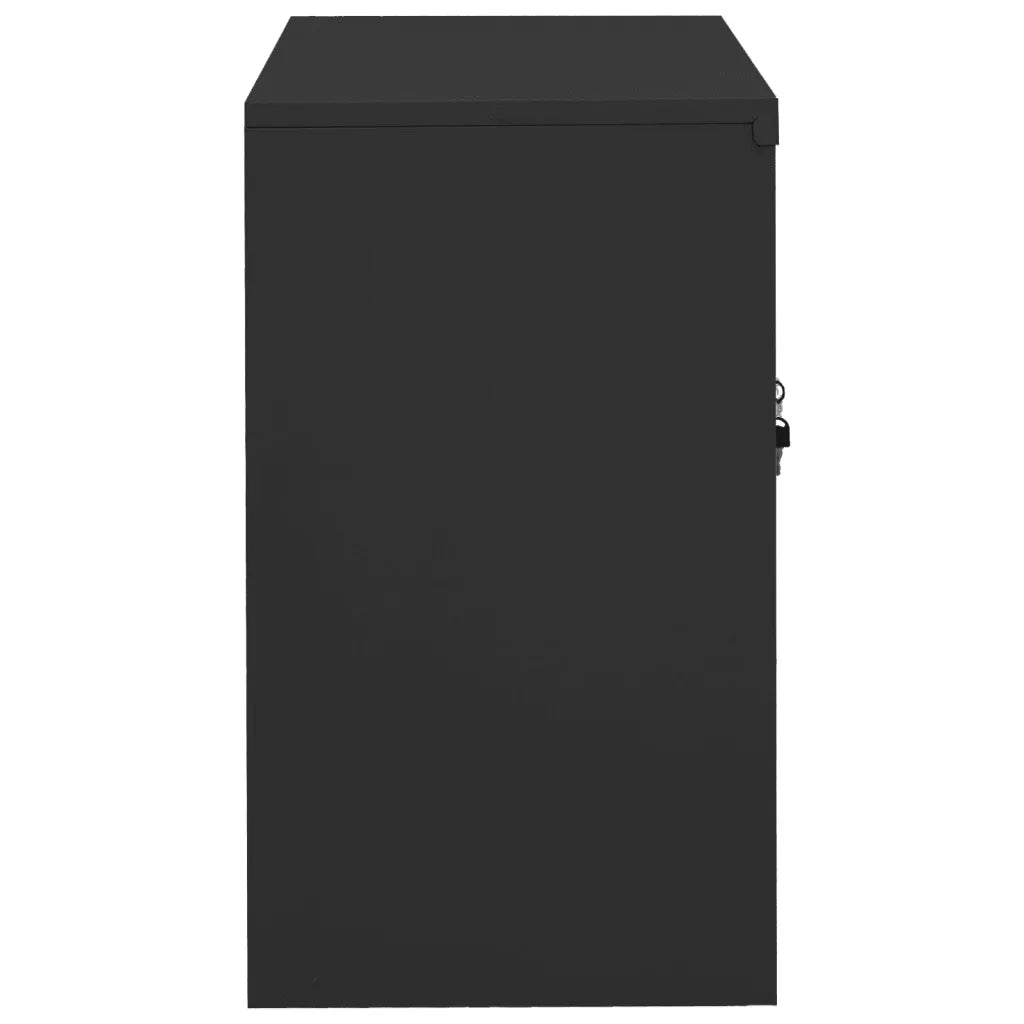 Armadio per Ufficio Antracite 90x40x70 cm in Acciaio