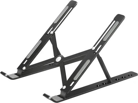 Sostegno Portatile per Laptop Ergonomico - Supporto Universale per Notebook - Adattabile - 11-15.6 Pollici - Nero