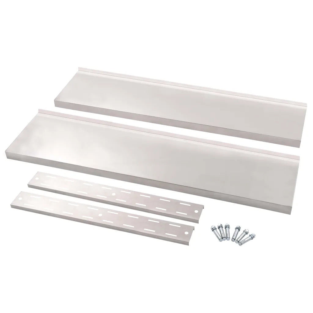Mensola a Sospensione a 2 Livelli in Acciaio Inox 120x30 cm 51048