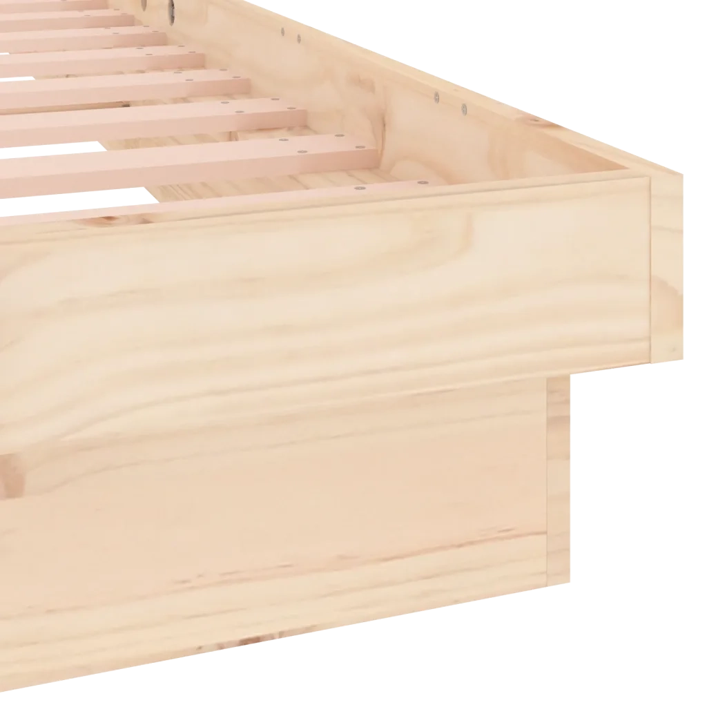 Giroletto con LED-Struttura Letto 75x190 cm Small Single in Legno Massello 779619