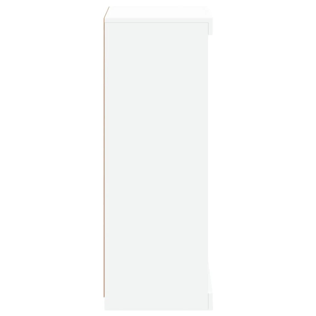 Buffet credenza cassettiera armadio mobile contenitore organizer per cucina soggiorno salotto con luci LED 41 x 37 x 100 cm bianco 02_0029850