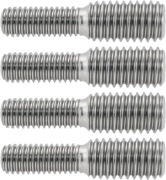 4 pezzi M6 a M8 Doppia testa viti a vite 30mm in acciaio inossidabile 304 barra viti a vite riduttore adattatore per mobili (M6xM8x30mm)
