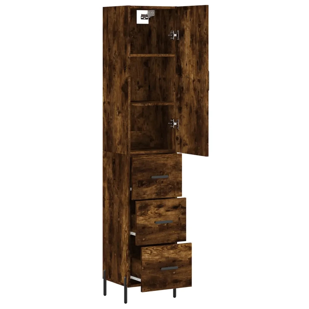Credenza Rovere Fumo 34,5x34x180 cm in Legno Multistrato 3198862