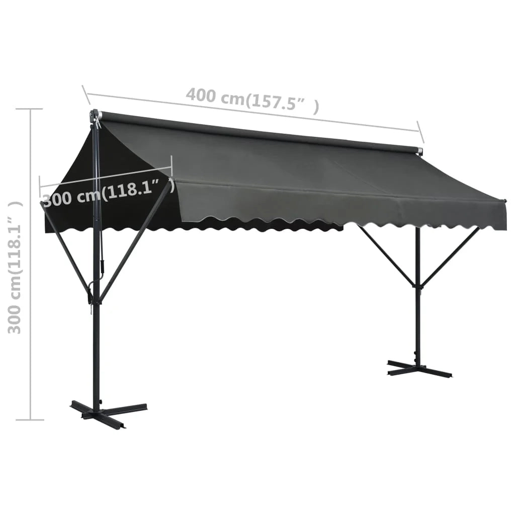 Tenda autoportante 400 x 300 cm antracite 02_0007478
