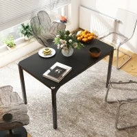 Tavolo Allungabile 4-6 Posti Espandibile da 120-160 cm con Gambe in Acciaio, Nero