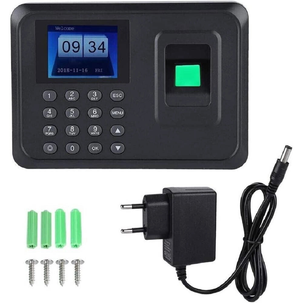 Trade Shop - Marcatempo Impronte Digitali In Italiano Biometrico Controllo Accessi Lettore -