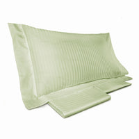 Set Lenzuola Matrimoniali Sopra Sotto e Federe Tinta Unita Mitera Rubino Verde Chiaro