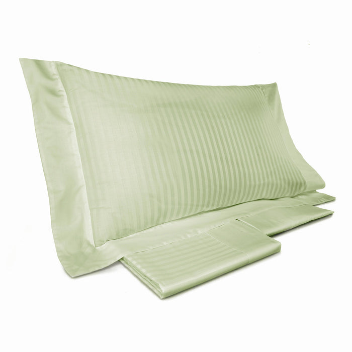 Set Lenzuola Matrimoniali Sopra Sotto e Federe Tinta Unita Mitera Rubino Verde Chiaro