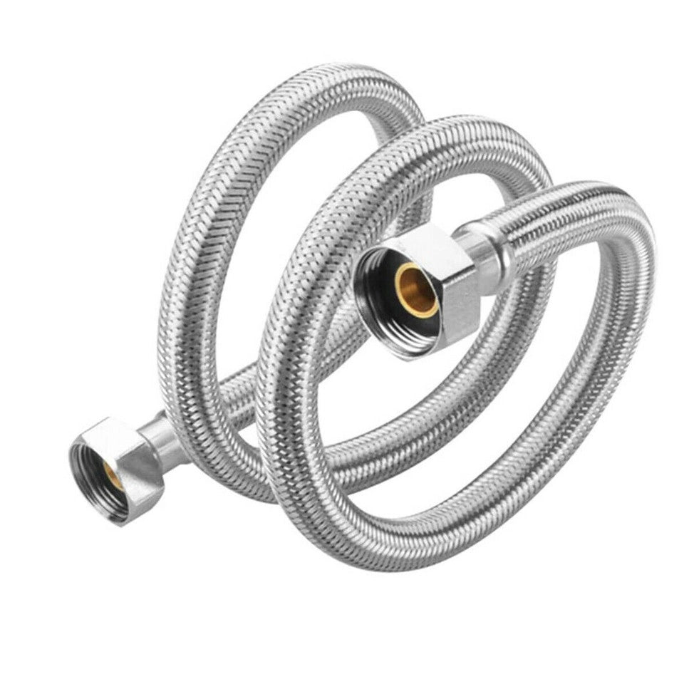 COPPIA TUBO FLESSIBILE 30CM TUBI ACQUA CALDA E FREDDA CALDAIA 1/2X1/2 DGO-170