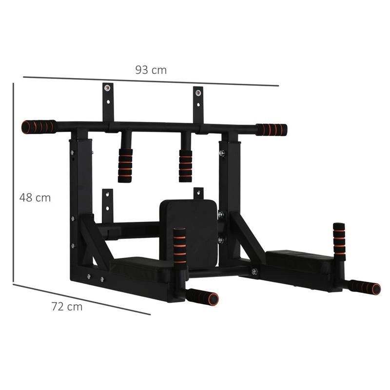 BARRA TRAZIONI MURO IN ACCIAIO CON IMBOTTITURE ANTISCIVOLO CARICO MASSIMO120 KG
