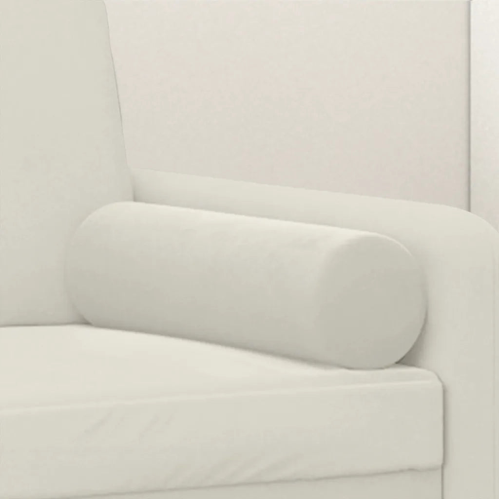 Cuscini Decorativi 2 pz Crema ?15x50 cm in Velluto CFW3536310