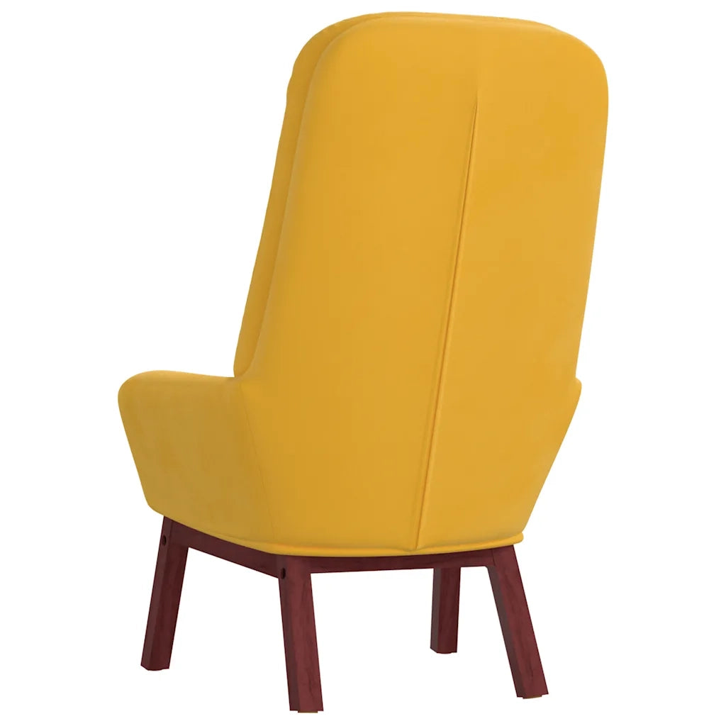 Poltrona Relax Giallo Senape in Velluto 341225