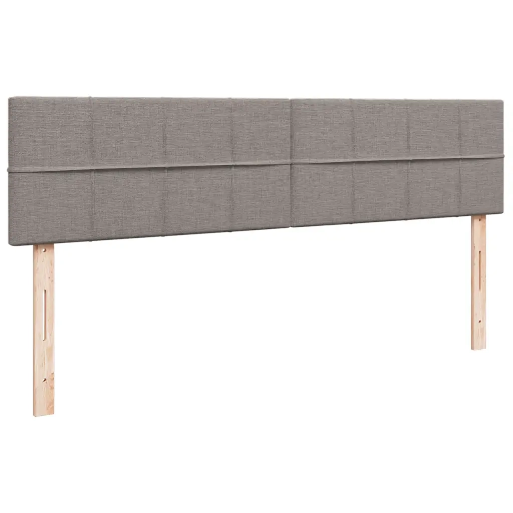 vidaXL Struttura Letto Pouf con Materasso Tortora 160x200cm in Tessuto