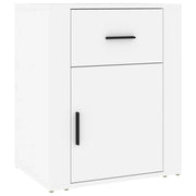 Comodino | Armadio da Notte | Mobiletto da notte Bianco 50x36x60 cm in Legno Ingegnerizzato