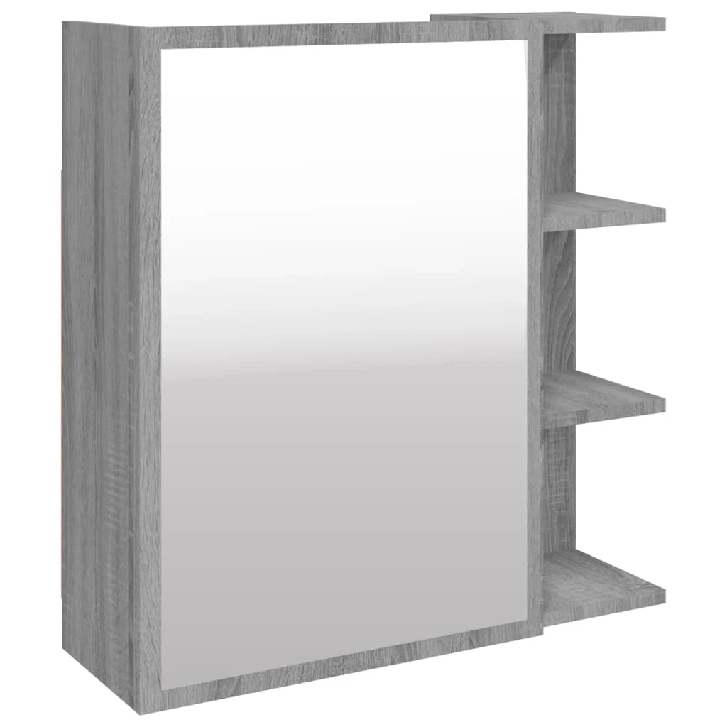 Mobiletto specchio da bagno 62,5 x 20,5 x 64 cm grigio 02_0006739