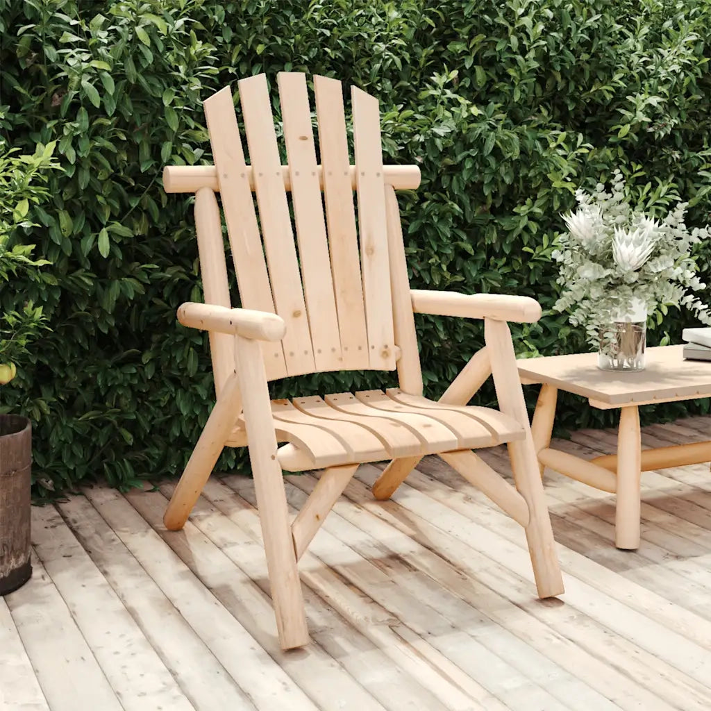 Sedia da patio-Sedia da Giardino 68x86x103 cm in Legno Massello di Abete Rosso 952527