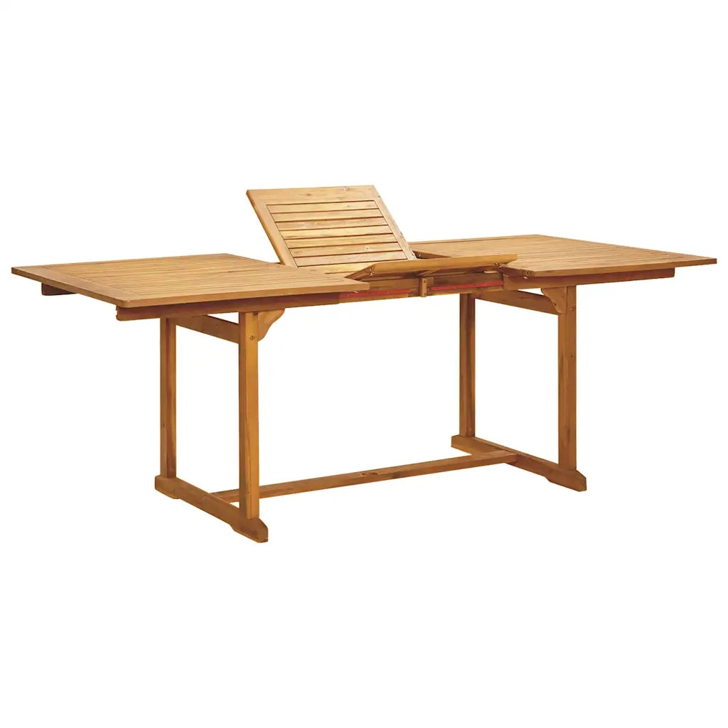 Set da Pranzo da Giardino 7 pz Polipropilene e Legno Massello