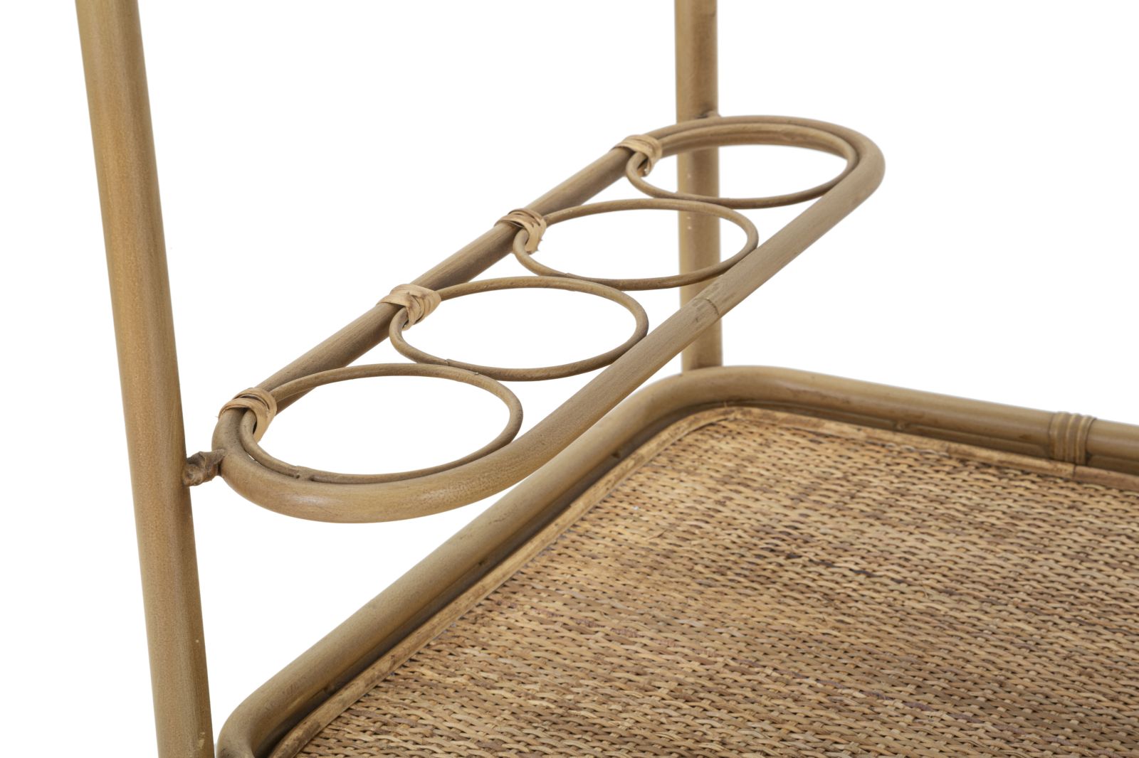 Carrello Panama 2 Ripiani 83x46x87,5 cm in Rattan