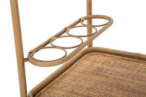 Carrello Panama 2 Ripiani 83x46x87,5 cm in Rattan