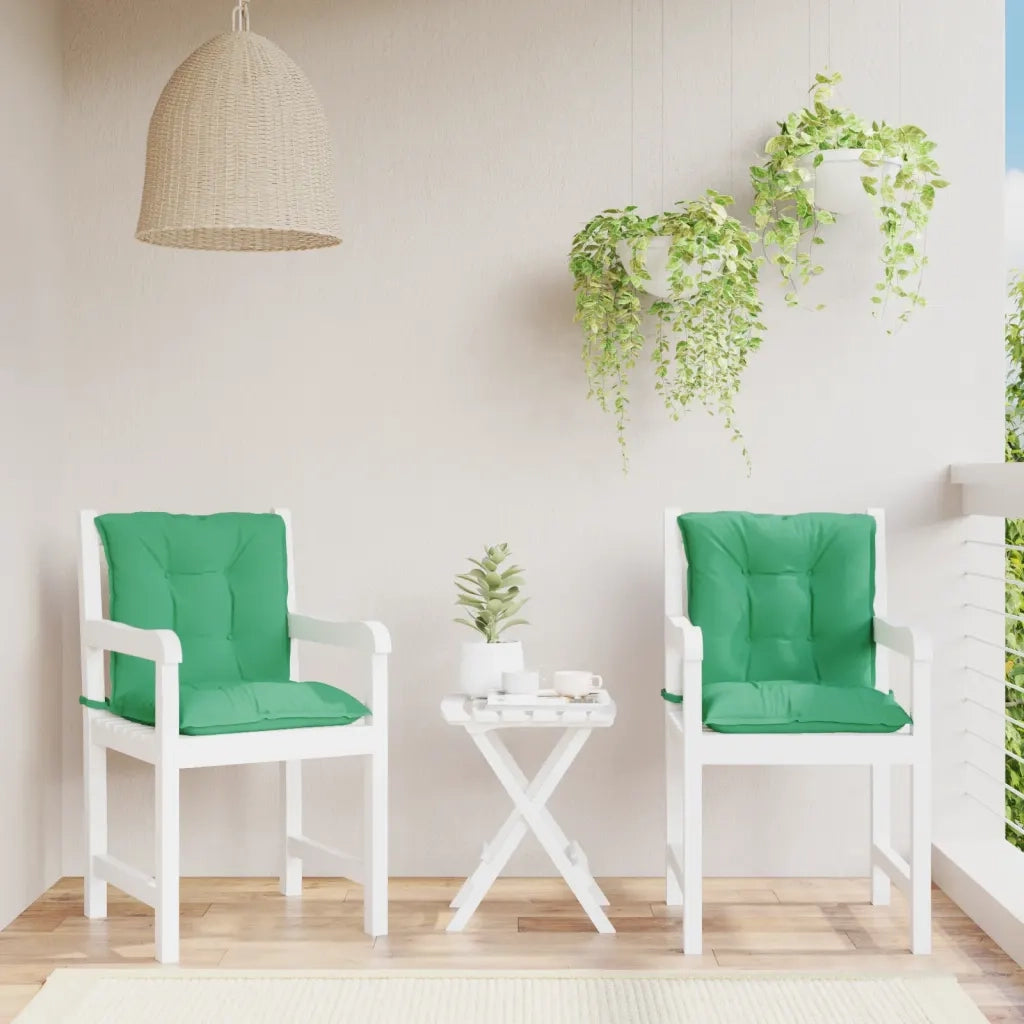 Cuscini per Sedia da Giardino 2 pz Verdi 100x50x7 cm in Tessuto 360308