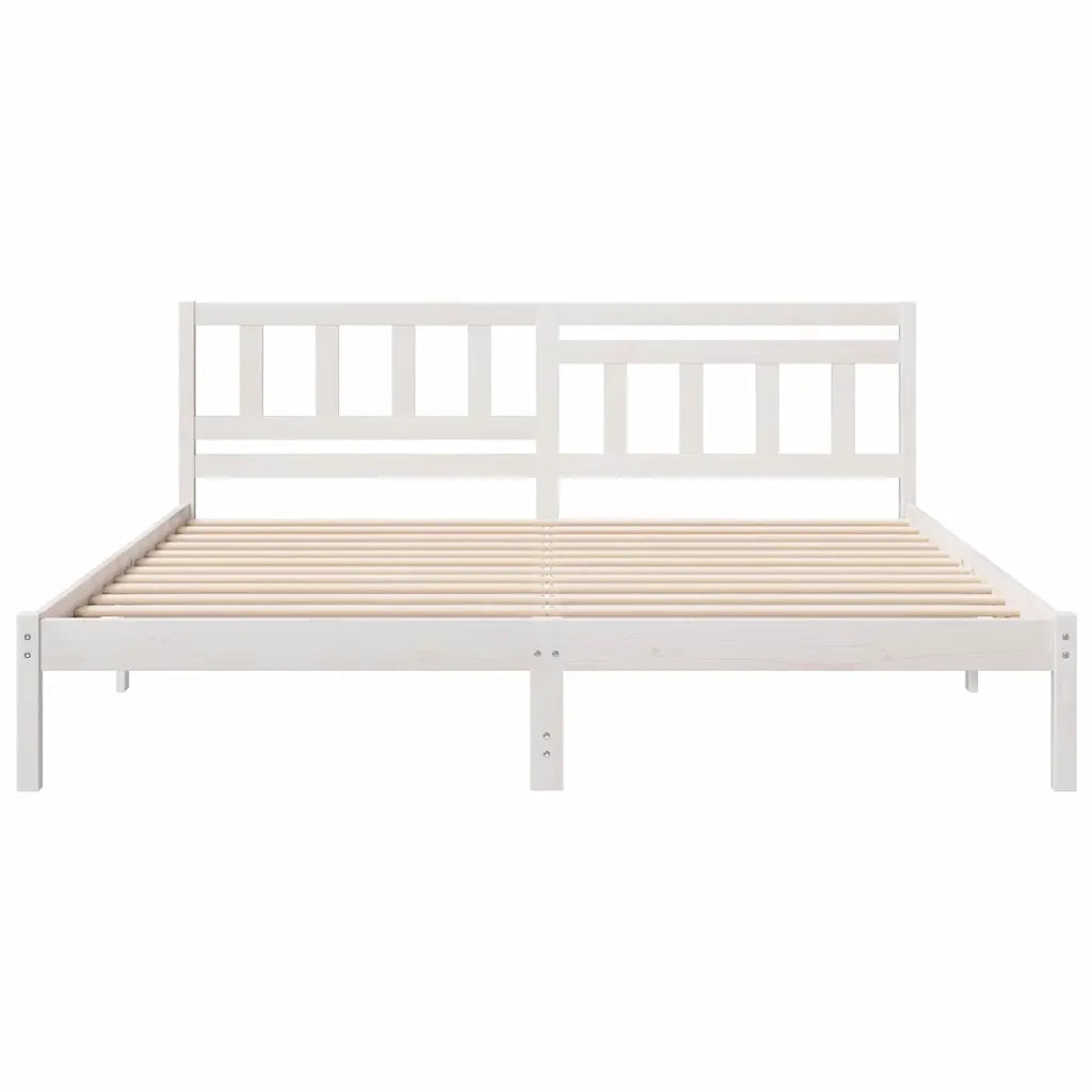Struttura del letto Bianco 200 x 200 cm Pino massello