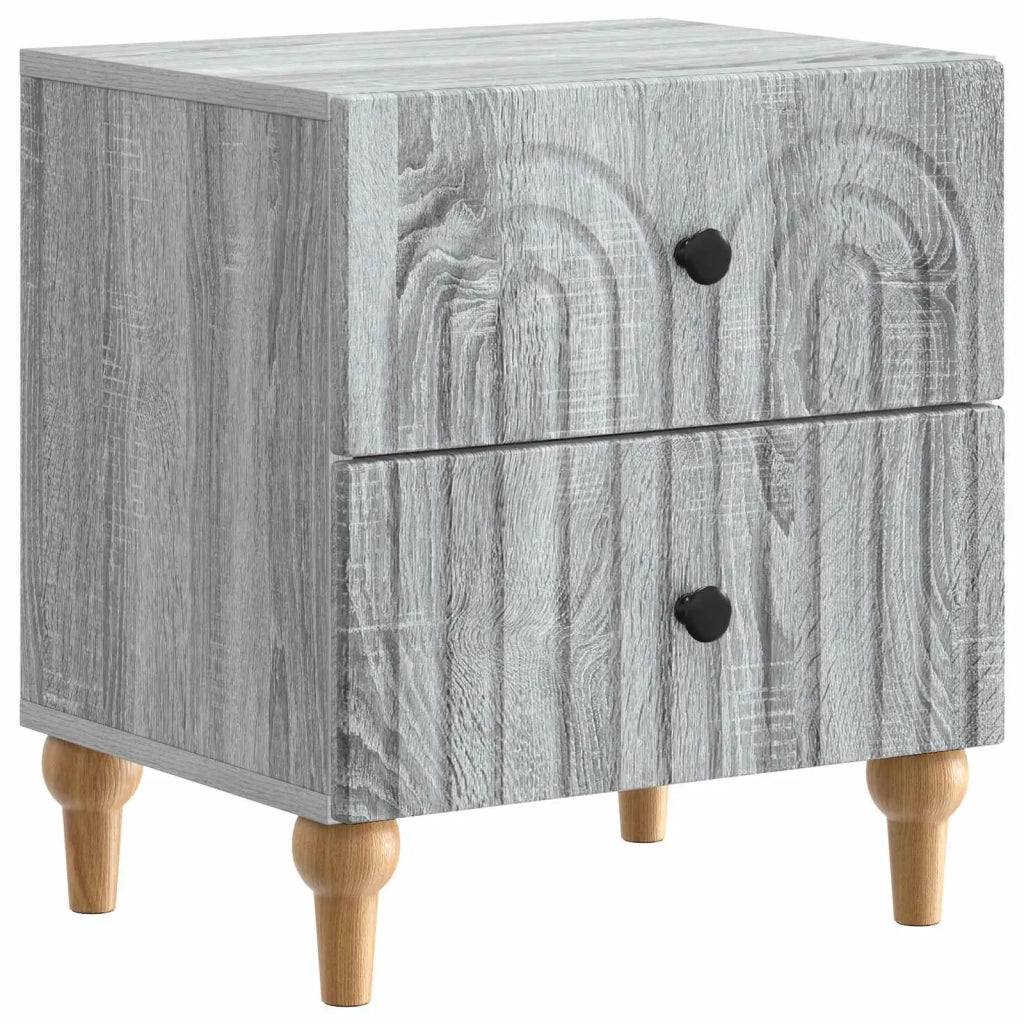 Armadio da Notte 2 pcs Grigio Sonoma 43 x 34,5 x 48 cm