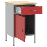 Banco da lavoro con cassetto Rosso e Grigio 50 x 55 x 85 cm CFW8780177