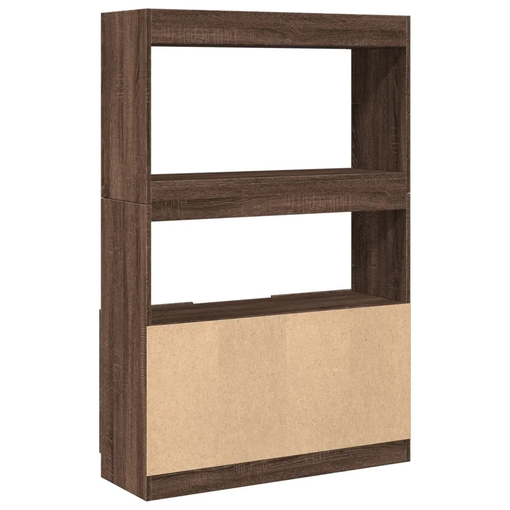 Credenza-Buffet-Armadio da cucina Rovere Marrone 92x33x140 cm in Legno Multistrato