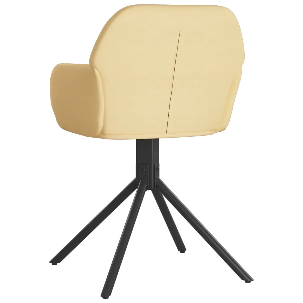 Sedie da Pranzo Girevoli 2 pz Crema in Velluto cod mxl 17396