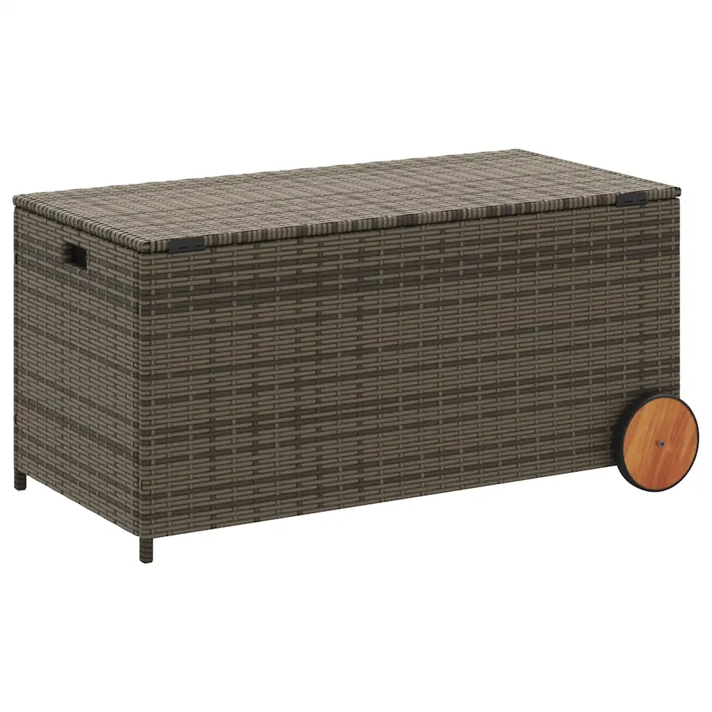 Contenitore da Giardino con Ruote Grigio 190L in Polyrattan CFW2445477