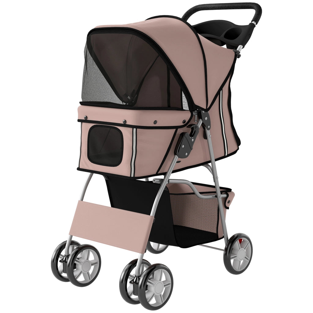 Carrello per cani pieghevole ¨C zephmum ¨C marrone 77x44x102 cm