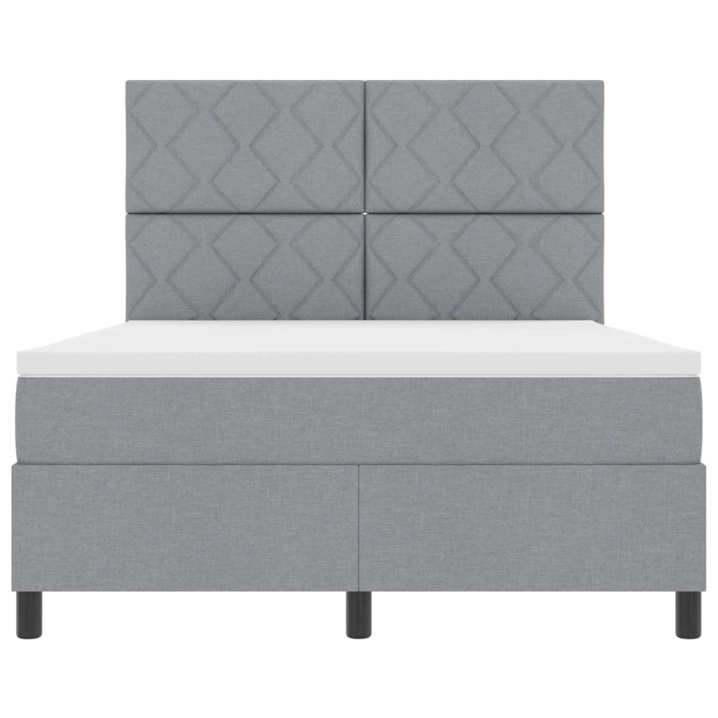 Letto a molle con materasso Grigio chiaro 160 x 200 cm Tessuto 3342956