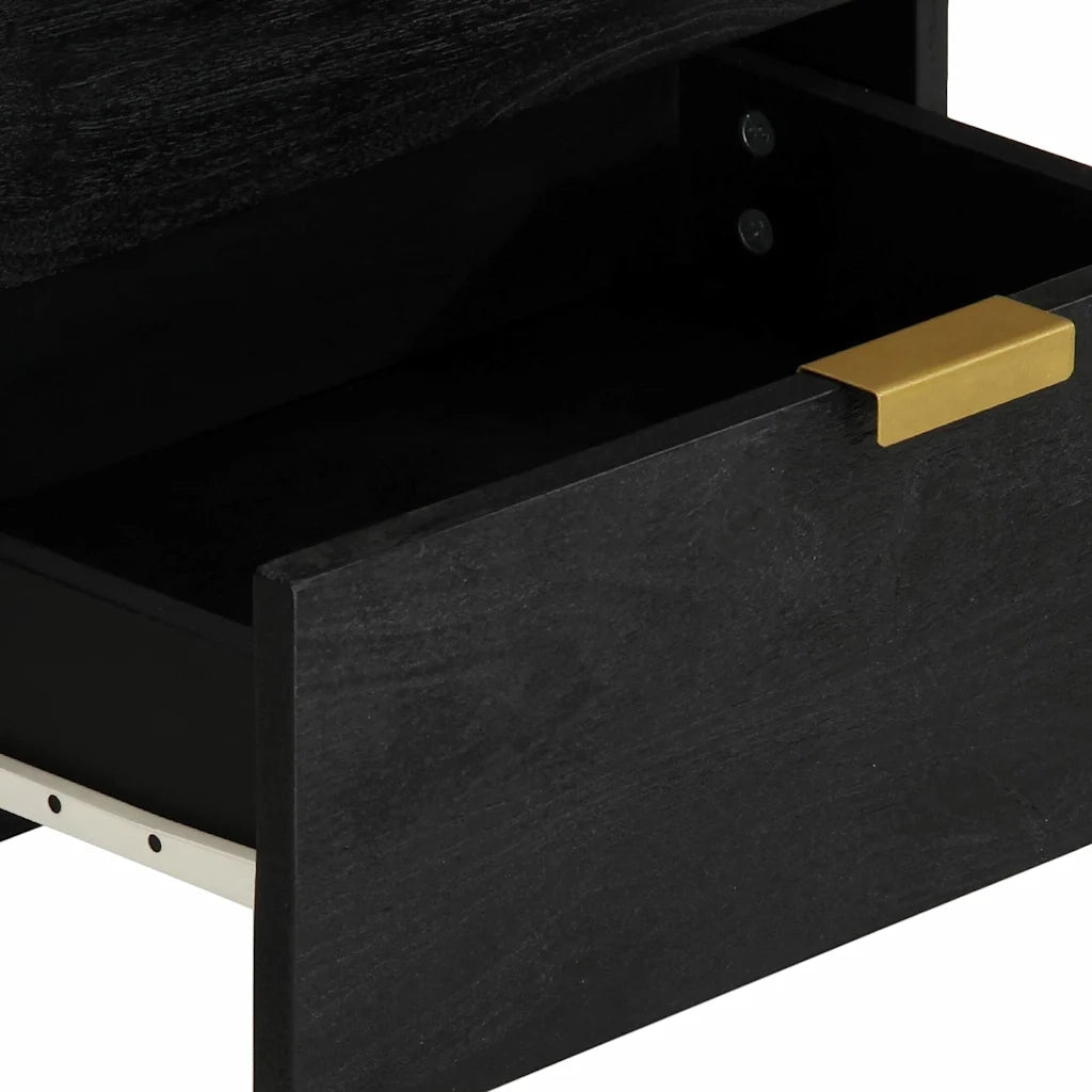 Comodino Nero 50x33x62 cm in Legno Multistrato 4017657