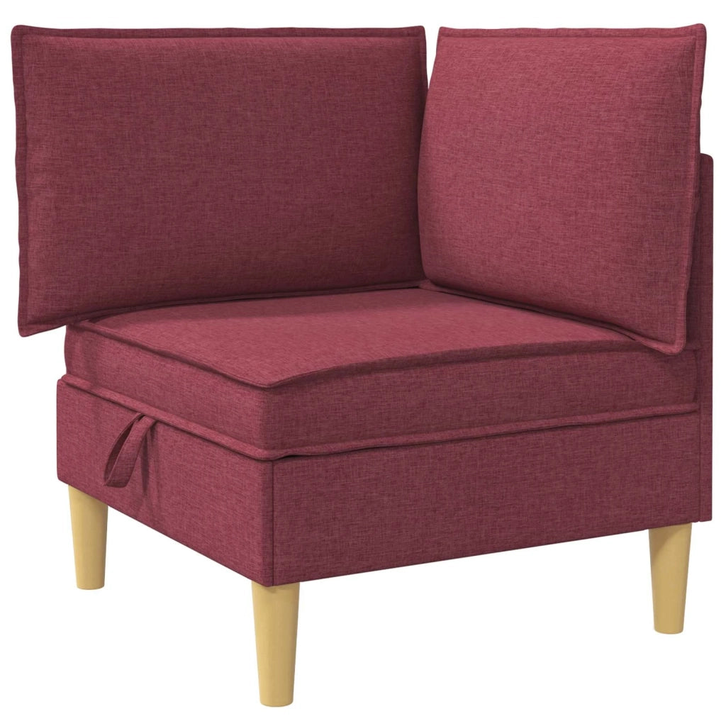 Set di mobili per il soggiorno 5 pcs Rosso Vino Tessuto 3413691