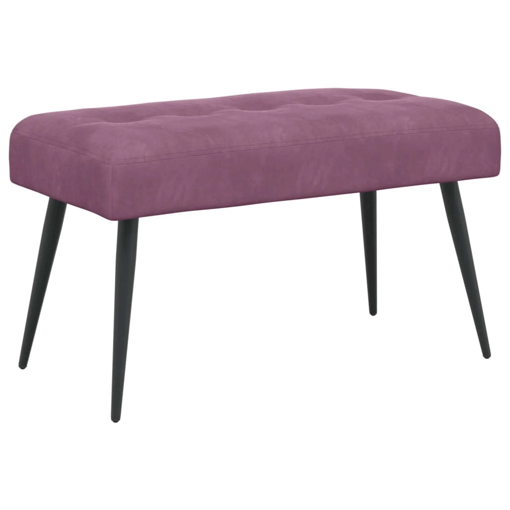 Panchina con bottoni imbottiti Viola 80 x 40 x 46 cm Velluto 42038528