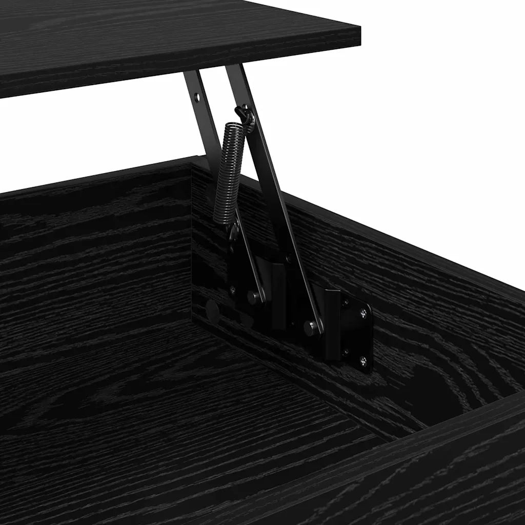Tavolino da salotto Rovere Nero 70x50x50cm Legno multistrato