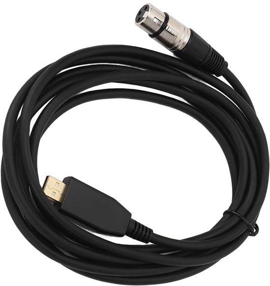 Convertitore USB a XLR - Realizzato con ABS resistente - Ideale per studi di registrazione - Adattatore microfono di alta qualità - Compatibile con Windows