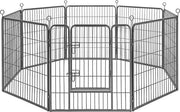 Recinzione per Animali XXL deluxe - Interno e Esterno - Recinzione per Cani, Pollaio, Gattaiolo - Anche per Puppi - Nero - 160x160x80cm