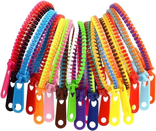 30 Cinturini con Zip con Giochi Sensoriali per Ridurre lo Stress per Ragazzi Gioielli di Moda e Regali Perfetti