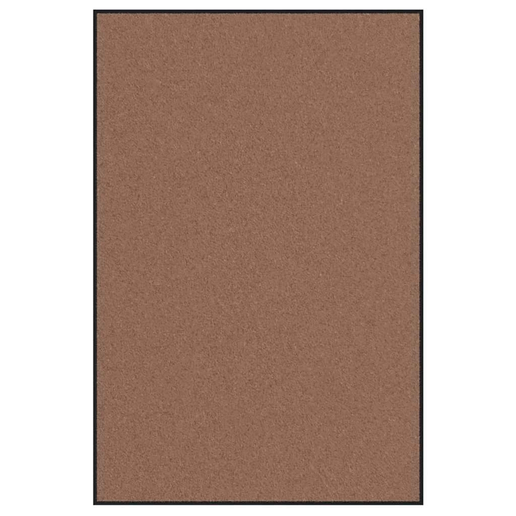 Zerbino d'ingresso moderno rettangolare 120 x 180 cm design ecologico antiscivolo poliammide marrone 02_0057980