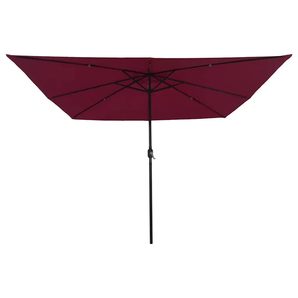Ombrello da giardino-Ombrellone da spiaggia Rosso Bordeaux 295 x 295 x 245 cm 598898