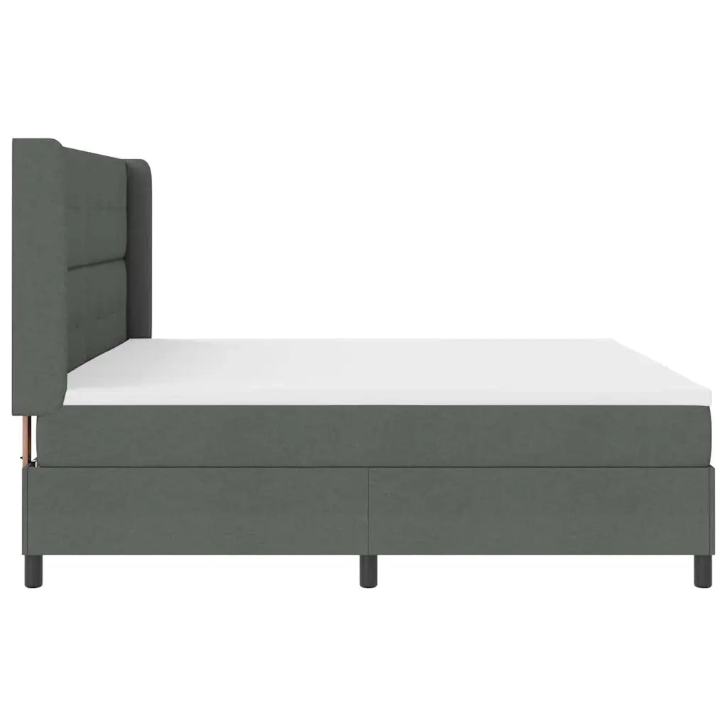 Letto a Sorgente LED Grigio scuro 200 x 200 cm Tessuto 3343526