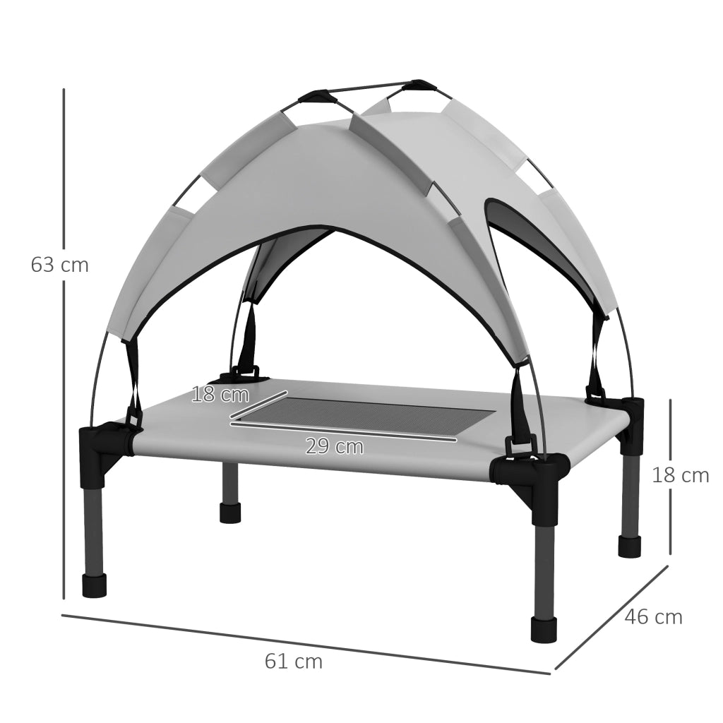Letto per cani e gatti con telo UV e borsa di trasporto ¨C zephmum ¨C grigio 61x46x63 cm