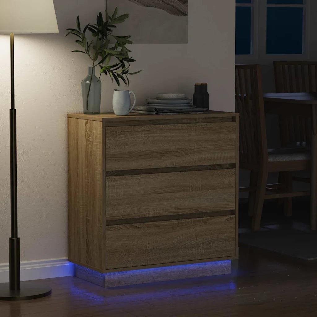 Armadio da Notte con cassetto Rovere Sonoma 71 x 34,5 x 75 cm 869636