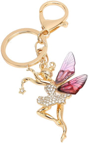 Sostegno per le chiavi Fee - Chiave decorativa creativa - Bling Bling - Metallo - Regalo per donne - Disegno carino - Decorazione forte - Chiave decorativa